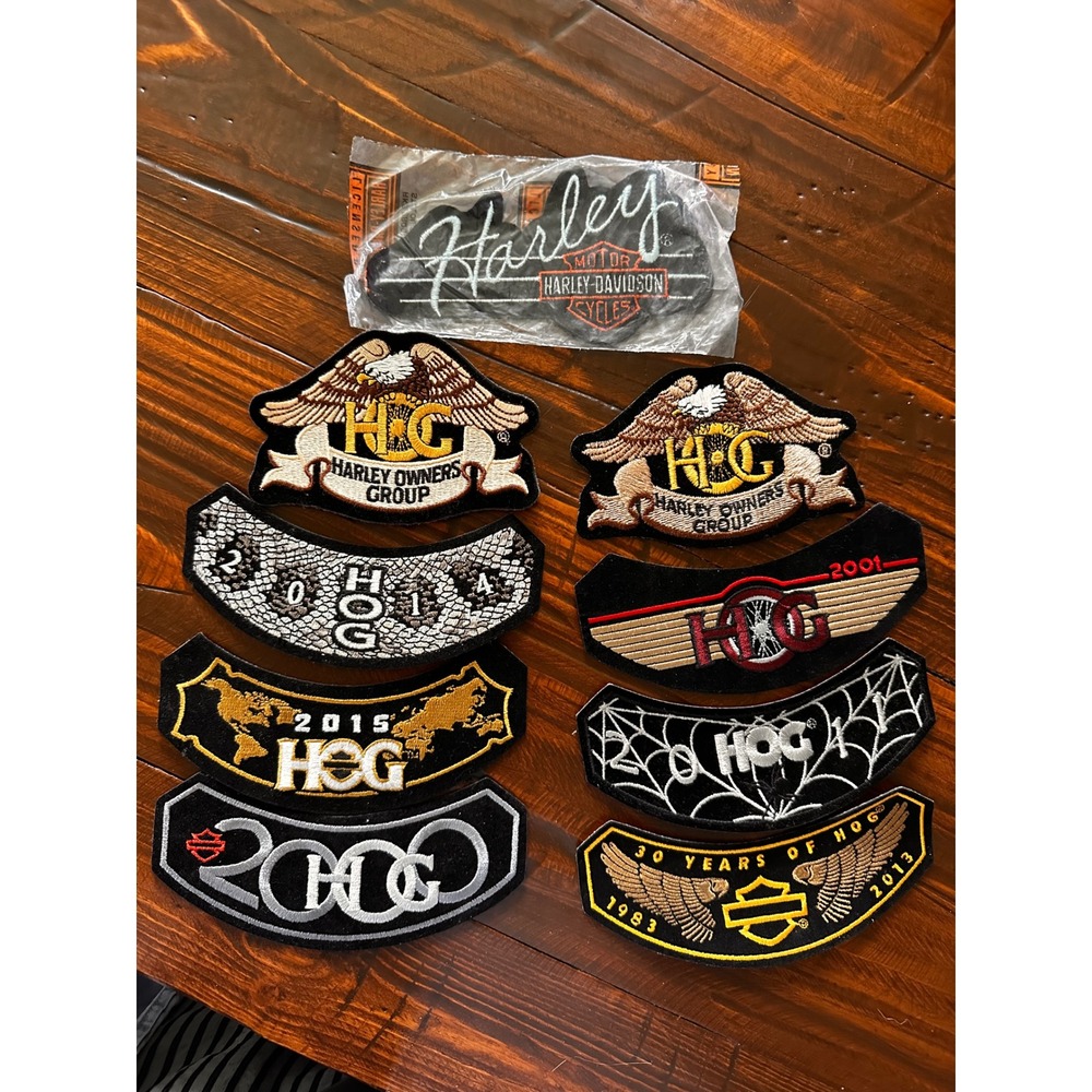 VTG Harley Davidson Patches Lot HOG Biker Vest Rockers Sealed‎ 30th Anniversary